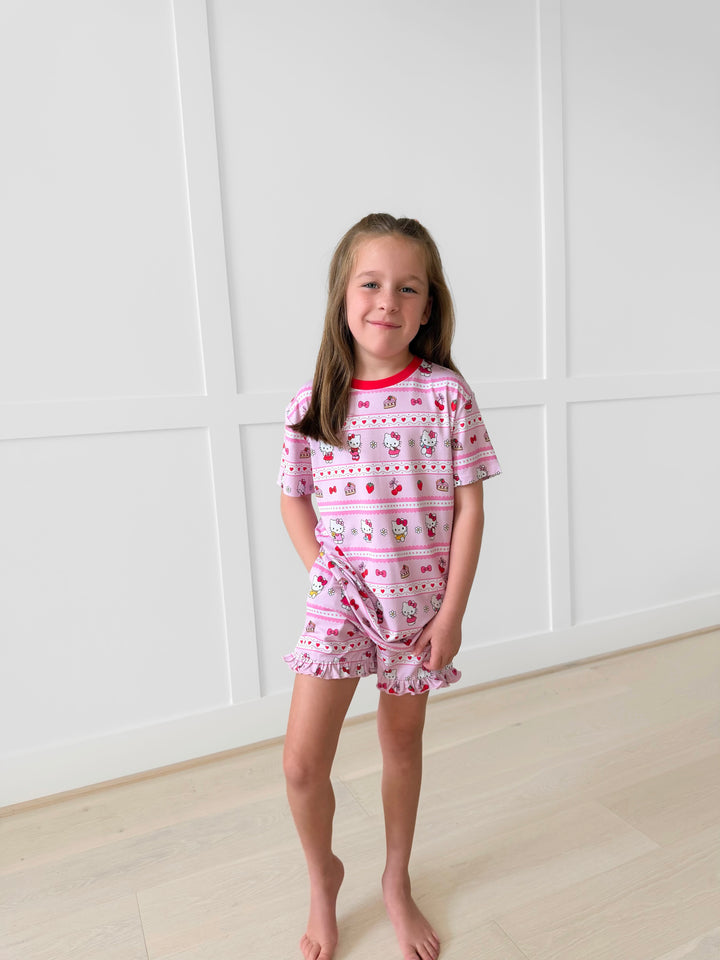 Bamboo SIMPLY SWEET KIDS RELAXED RUFFLE SHORT SET