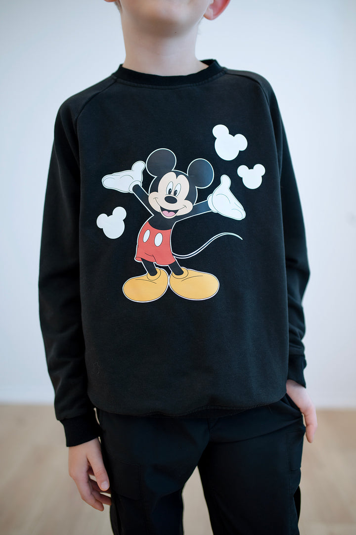 Bamboo COTTON SPANDEX MAIN MOUSE kids GRAPHIC crewneck (FLEECE LINED)