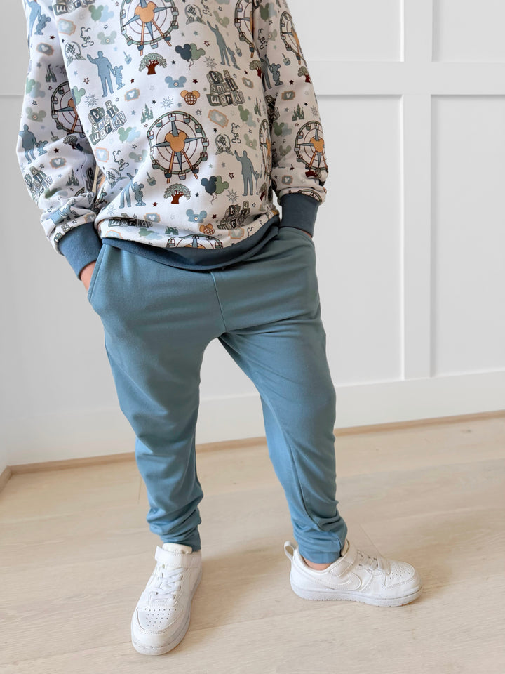 BAMBOO French Terry MAIN STREET MEMORIES KIDS JOGGERS