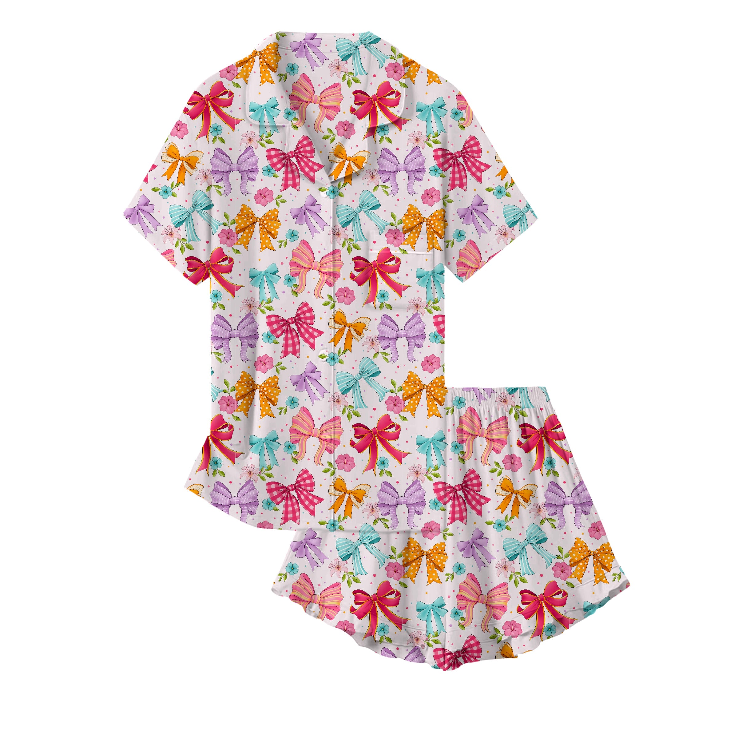 Bamboo BLOOMS & BOWS KIDS SHORT RUFFLE FORMAL Set