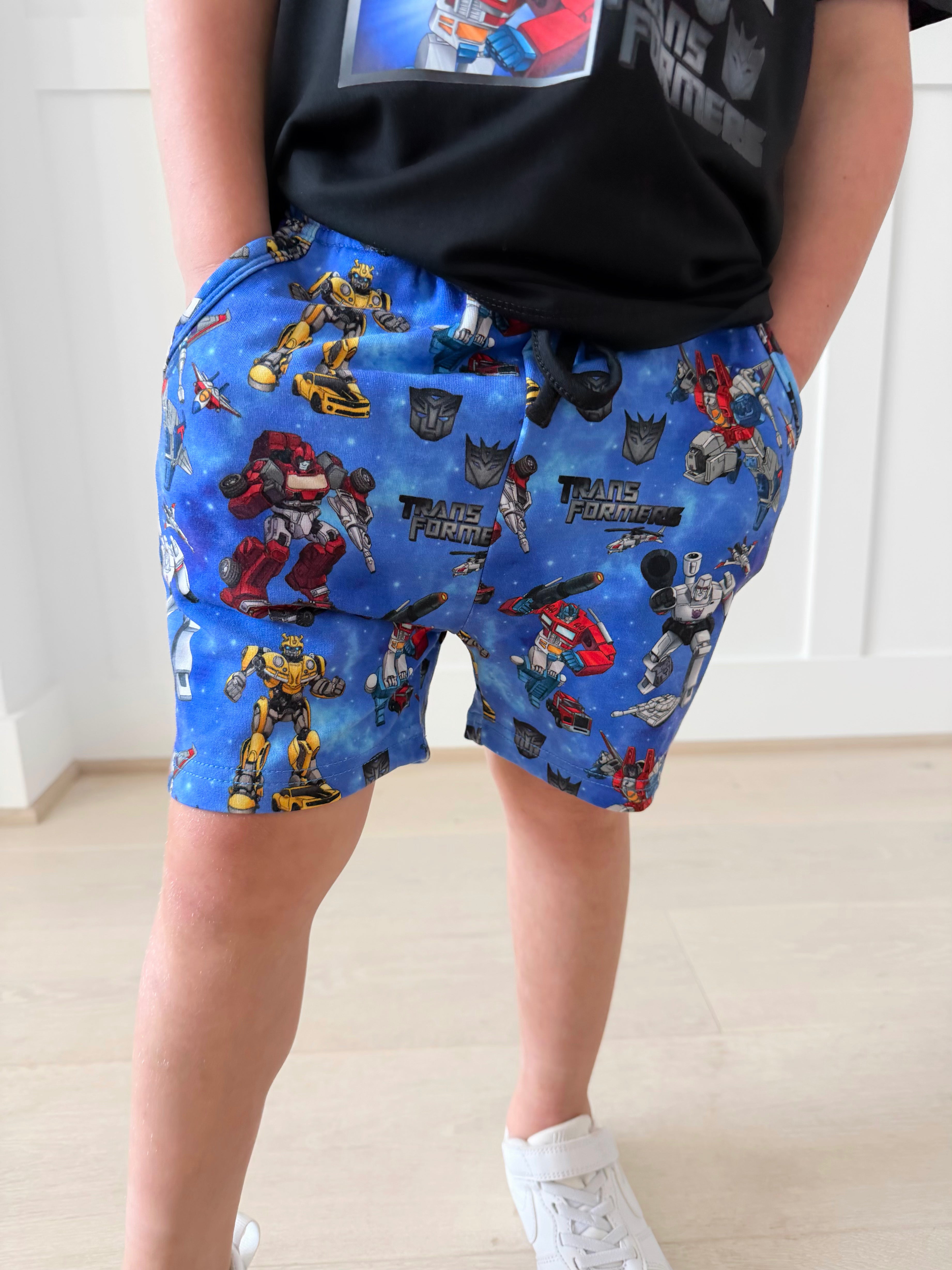 Bamboo COTTON SPANDEX AUTOBOTS Relaxed Shorts
