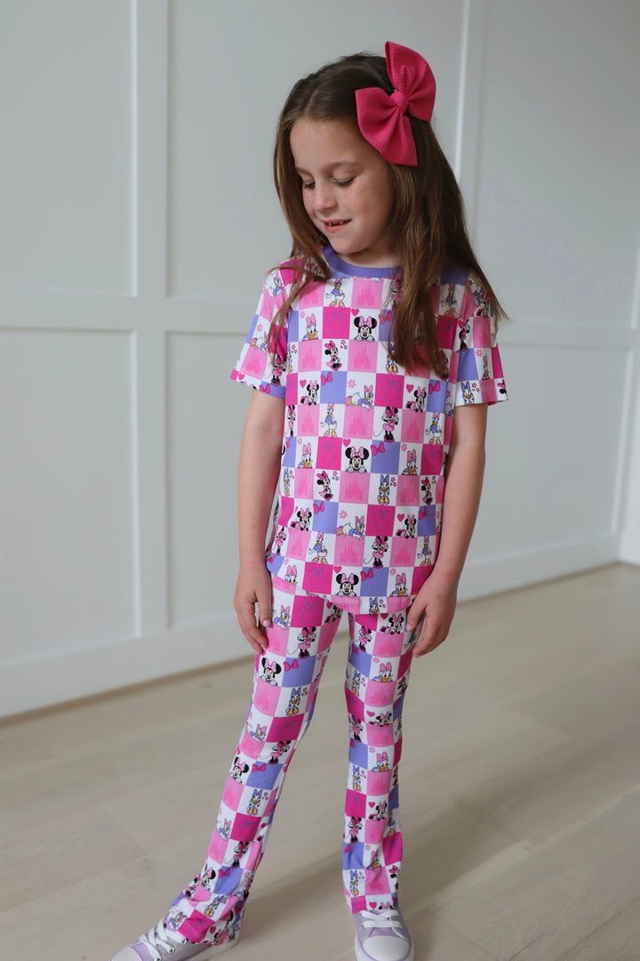 BAMBOO RIBBED SWEET &amp; SASSY TEE/FLARE LEGGING SET (SAME SIZE TOP &amp; BOTTOM)