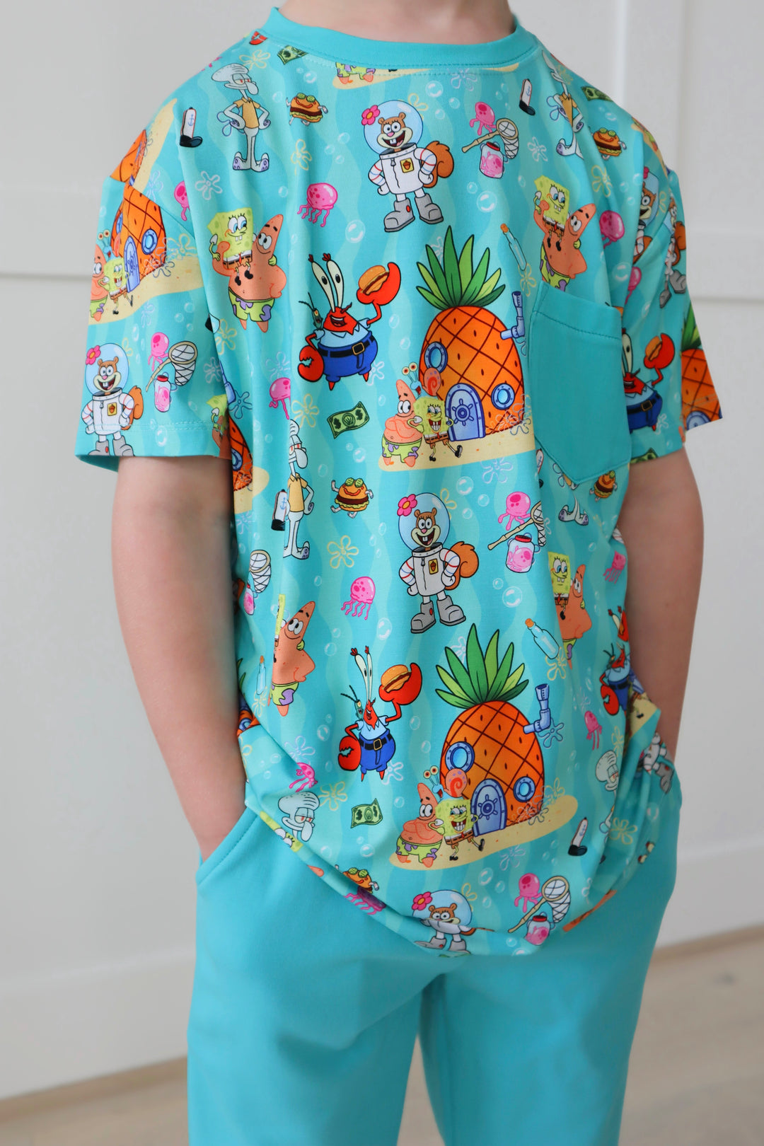 Bamboo JELLYFISH JAM FULL PRINT KIDS POCKET TEE