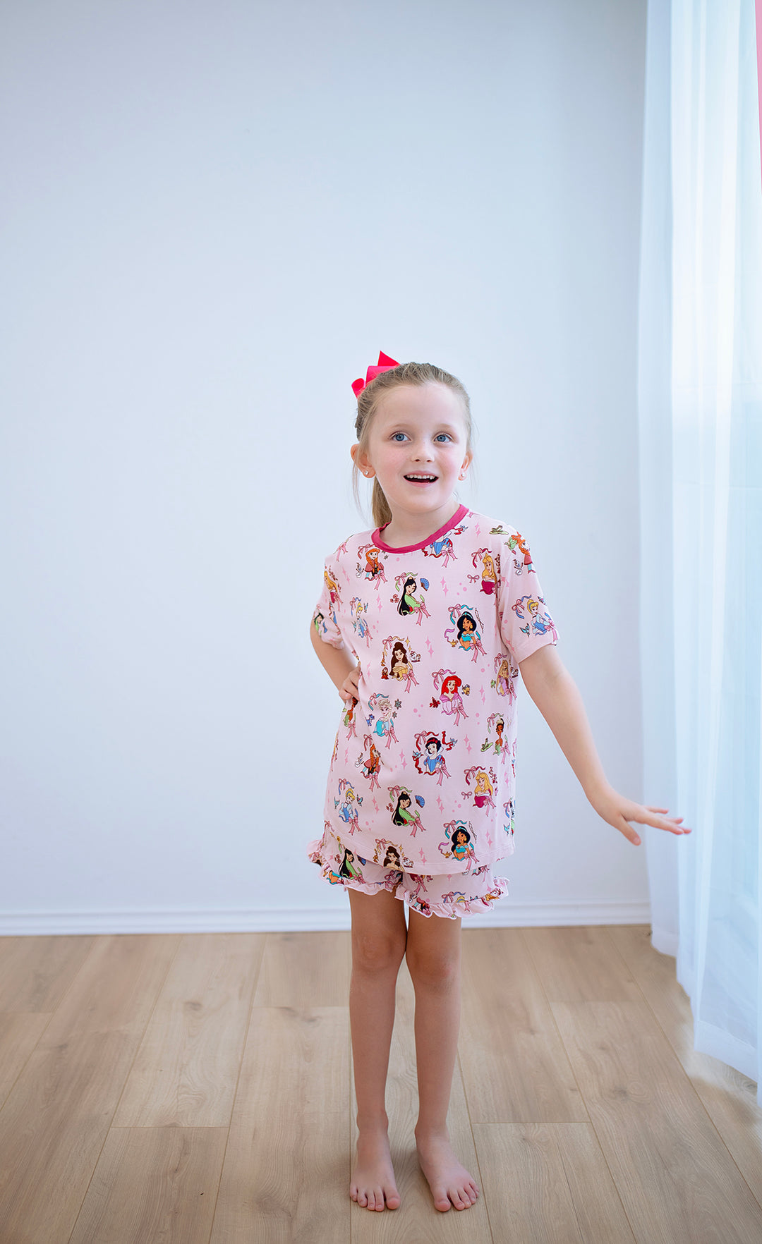 Bamboo ENCHANTED EVER AFTER KIDS RELAXED RUFFLE SHORT SET