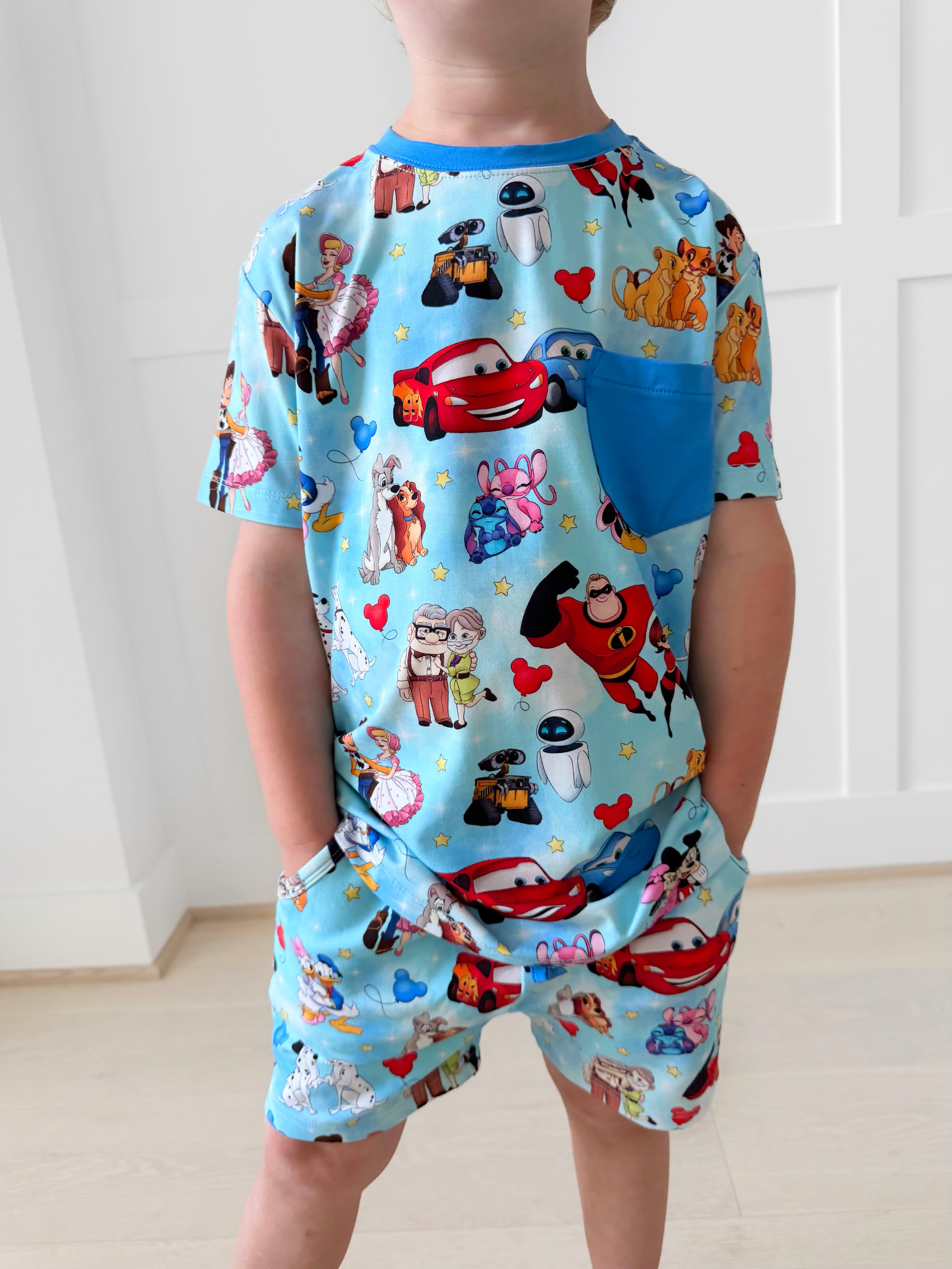 Bamboo ENCHANTED DUOS BLUE KIDS POCKET TEE