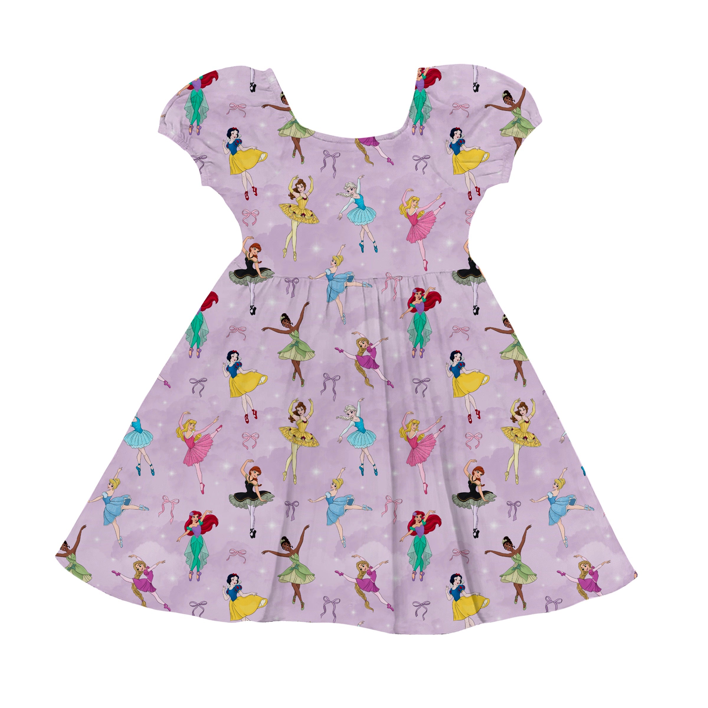 Bamboo TUTUS & TIARAS SHORT BUBBLE SLEEVE pocket Twirl Dress