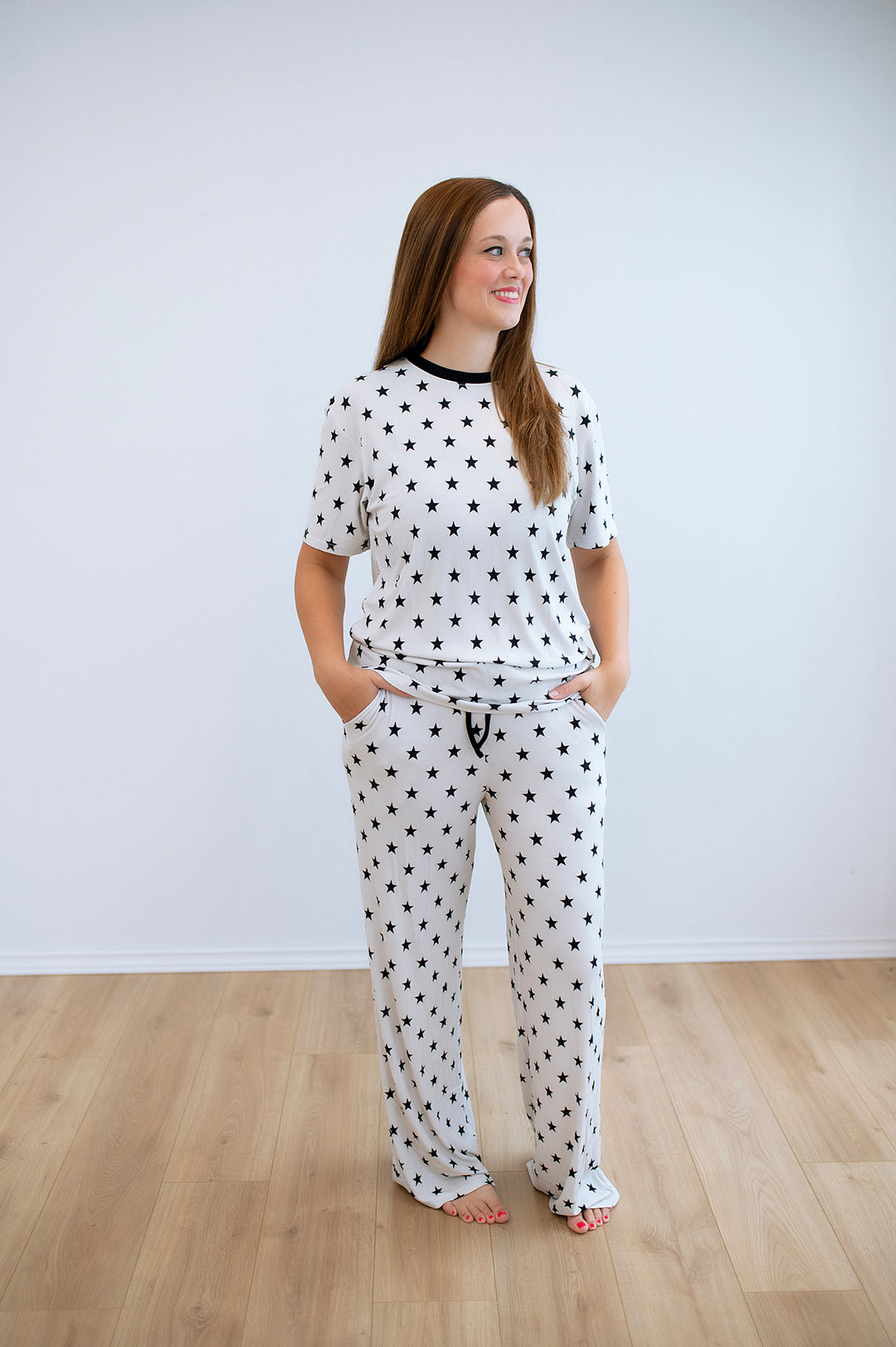 Bamboo RIBBED SHOOT FOR THE STARS ADULT RELAXED PANT SET