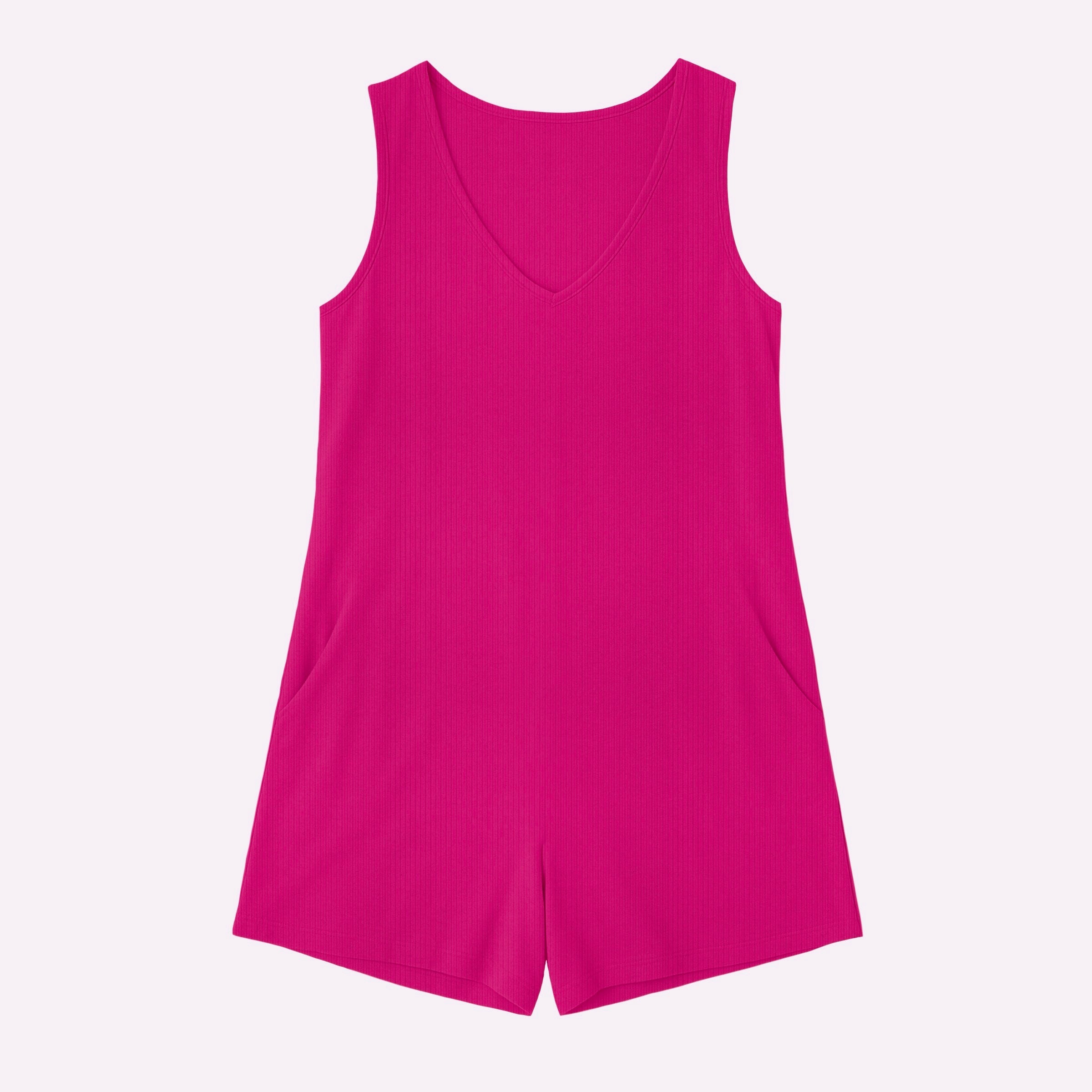 Bamboo RIBBED MAUVEBERRY Women’s TANK ROMPER