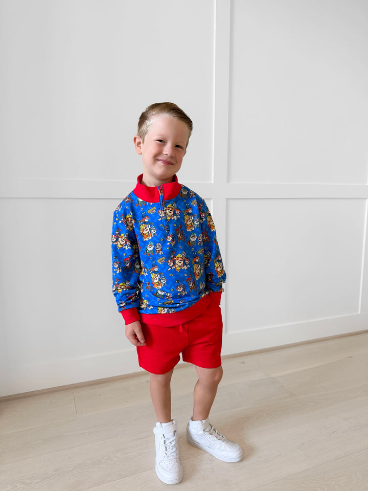 Bamboo COTTON SPANDEX BOW WOW BUILD QUARTER ZIP (NO FLEECE)