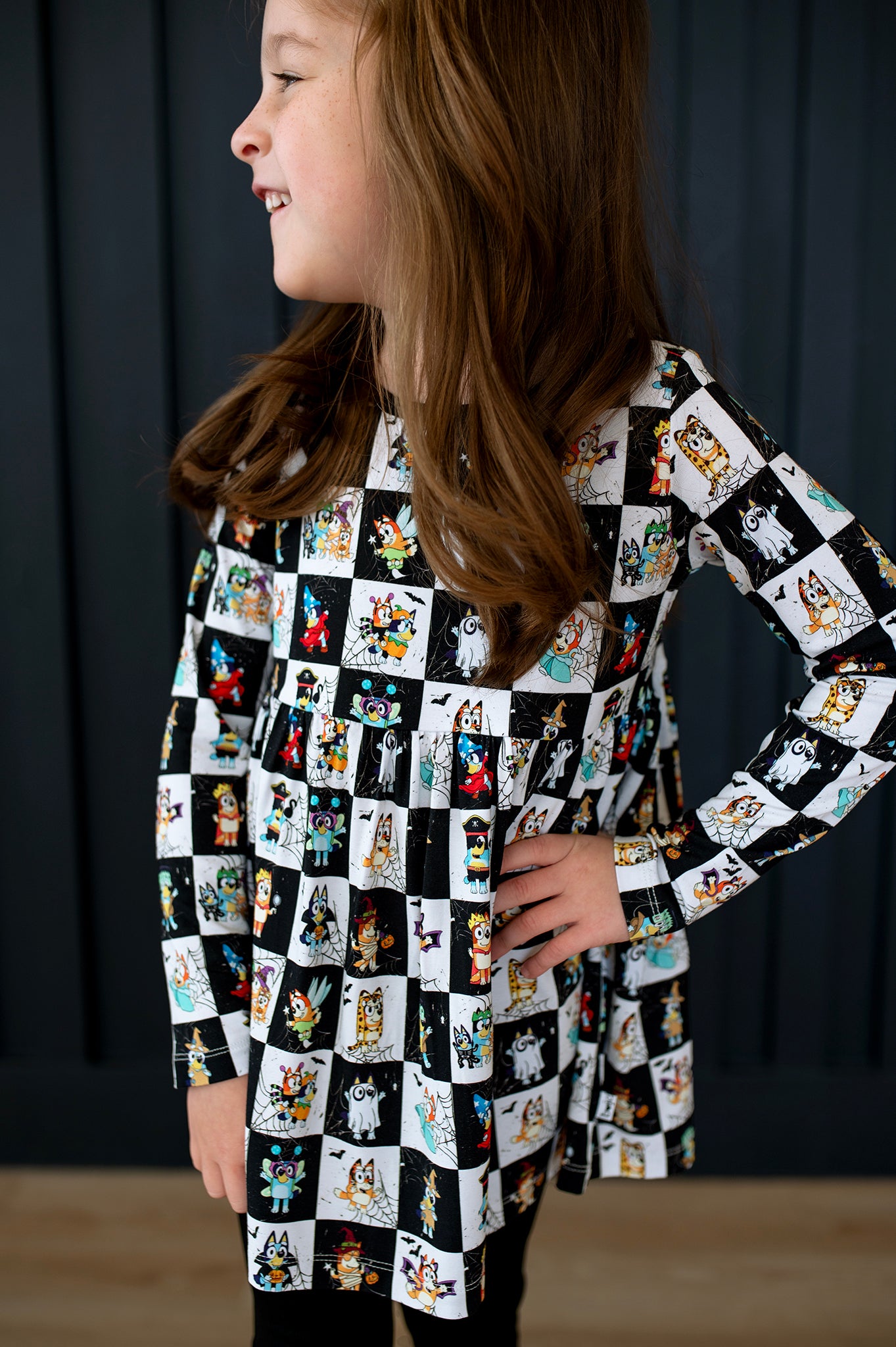 Bamboo A HEELER HAUNTING Long Sleeve Peplum Top
