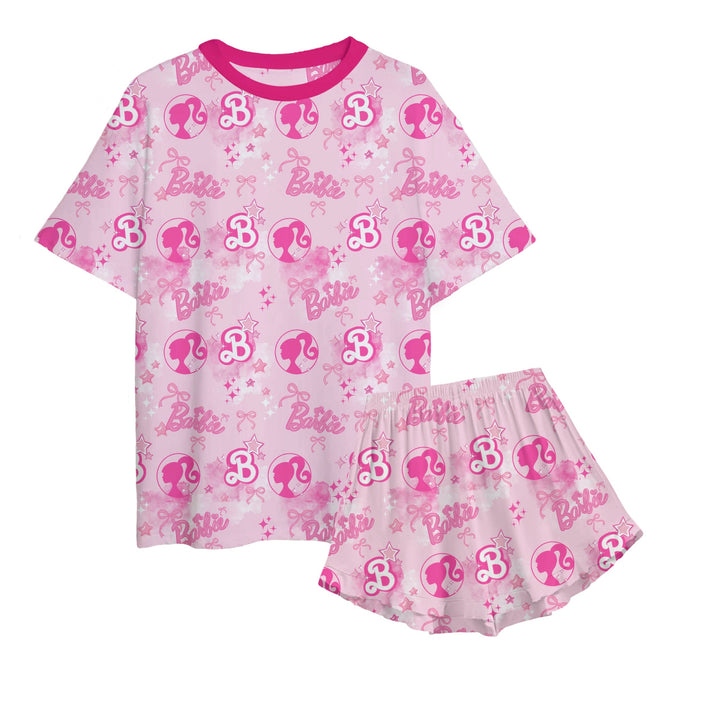 Bamboo DREAM GIRL ERA Women’s RELAXED TEE RELAXED RUFFLE SHORT Set