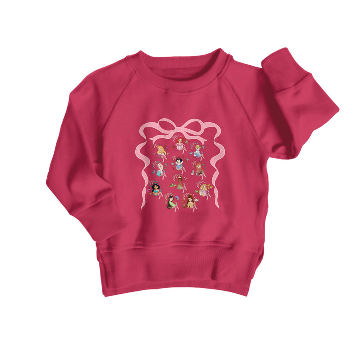 Bamboo COTTON SPANDEX ENCHANTED EVER AFTER  kids GRAPHIC crewneck (FLEECE LINED)