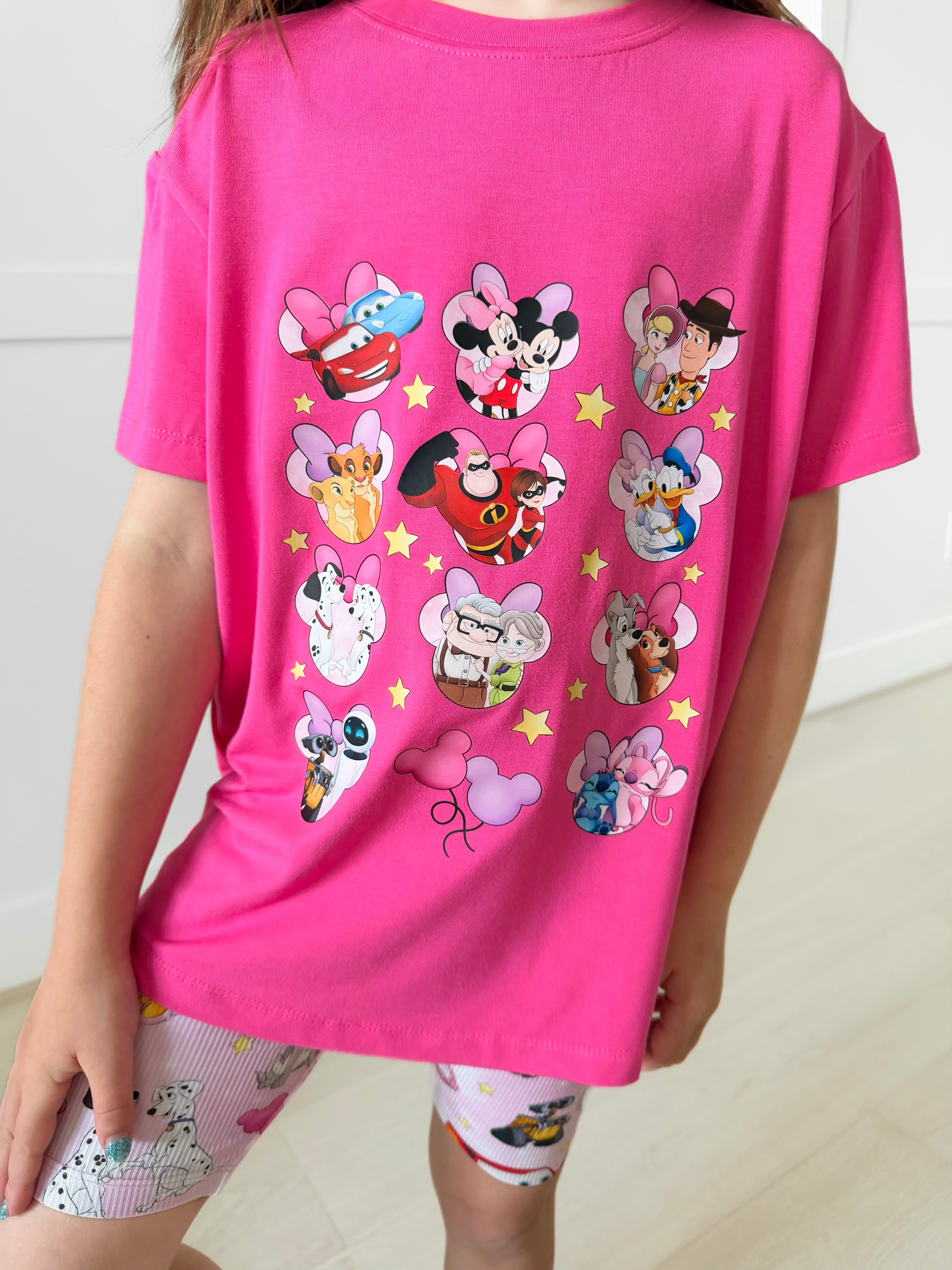 Bamboo ENCHANTED DUOS PINK KIDS GRAPHIC TEE