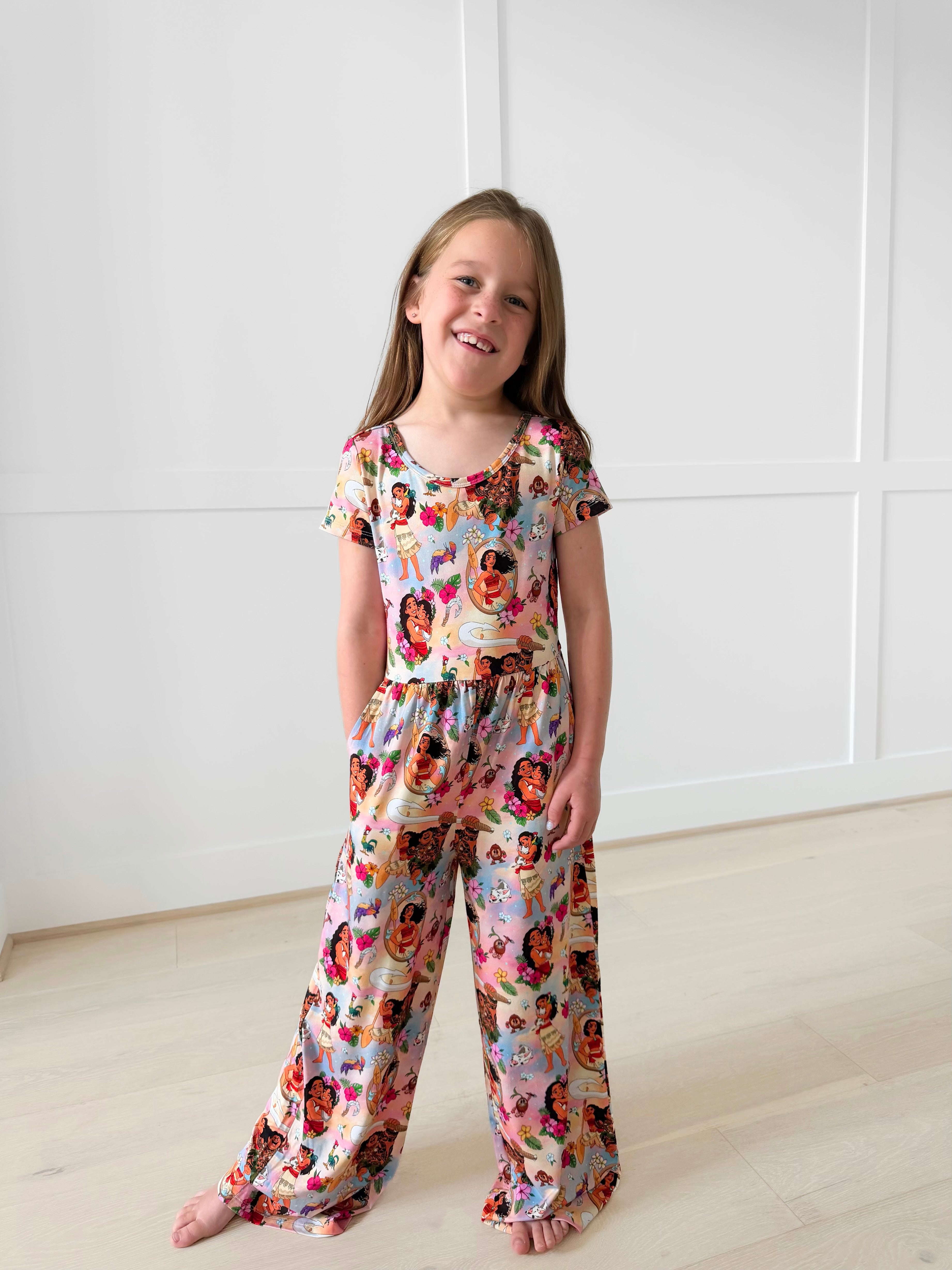 Bamboo BEYOND THE REEF SHORT SLEEVE FULL LENGTH POCKET ROMPER