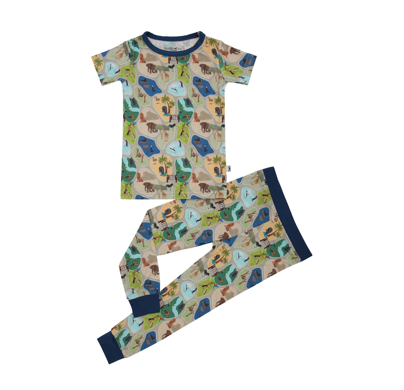 Bamboo Wild About Zoo short sleeve two piece set *read description*