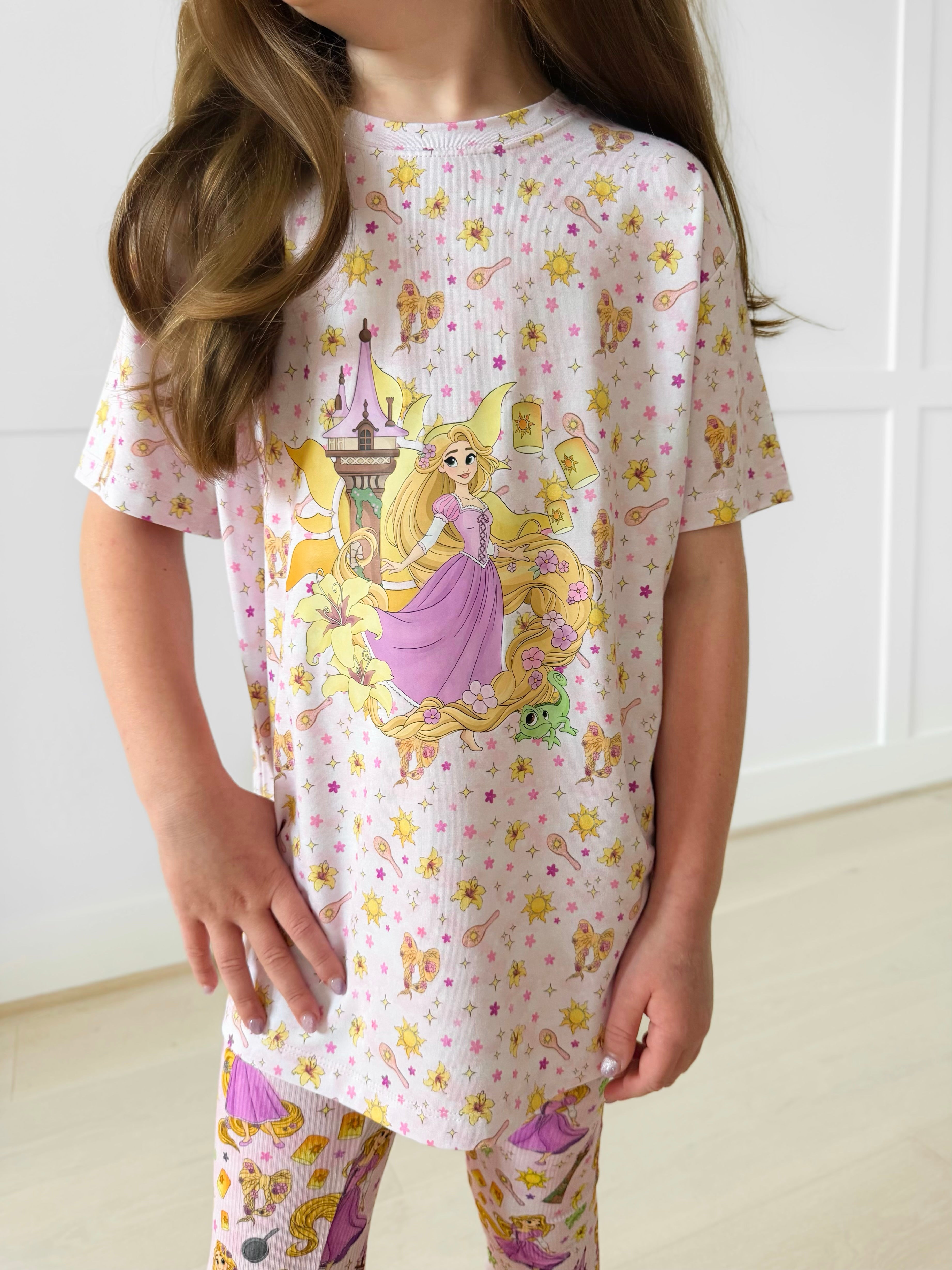 Bamboo ENCHANTED LOCKS KIDS GRAPHIC FRONT & BACK TEE