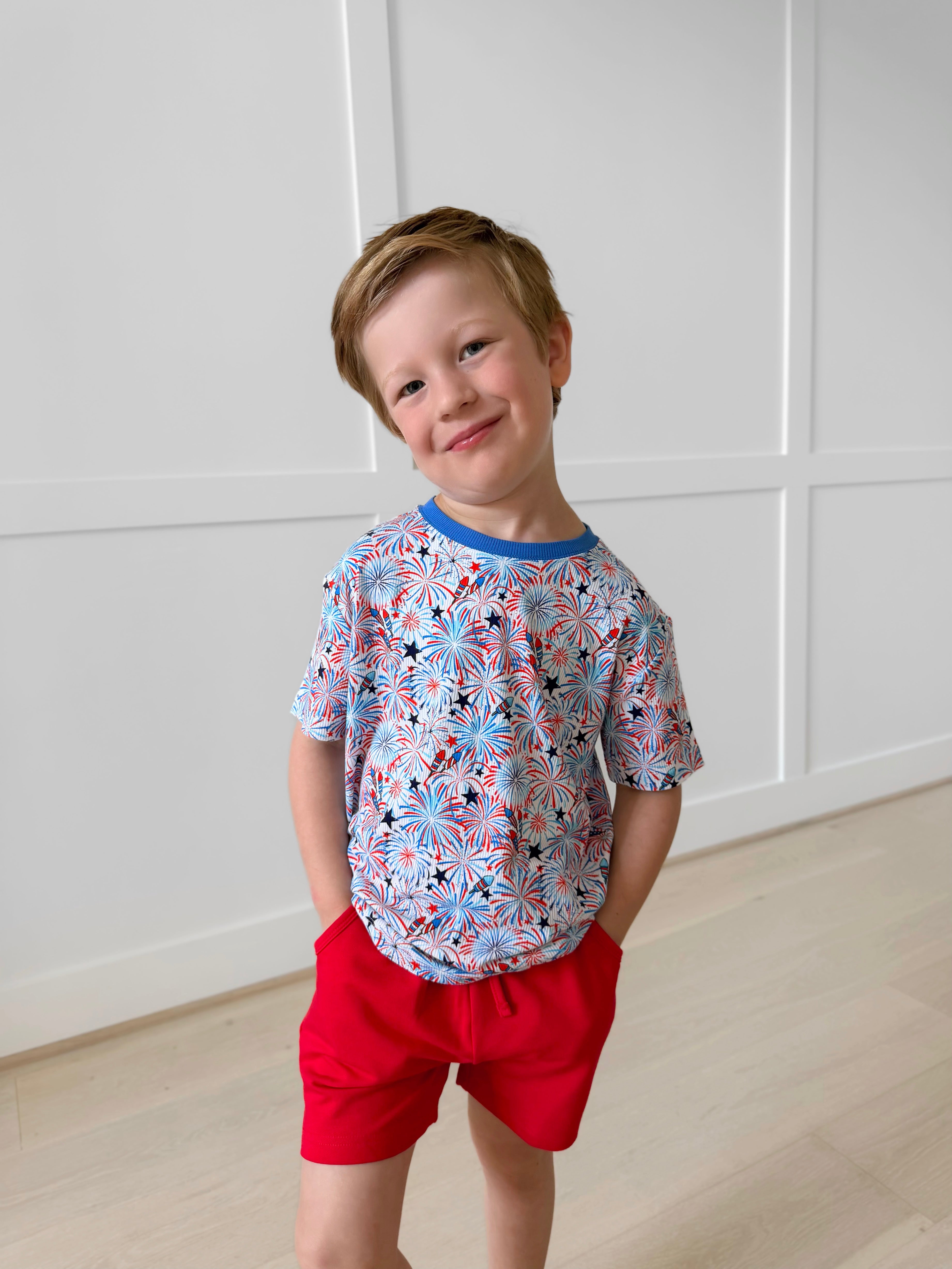 Bamboo POP POP BOOM! RIBBED KIDS TEE