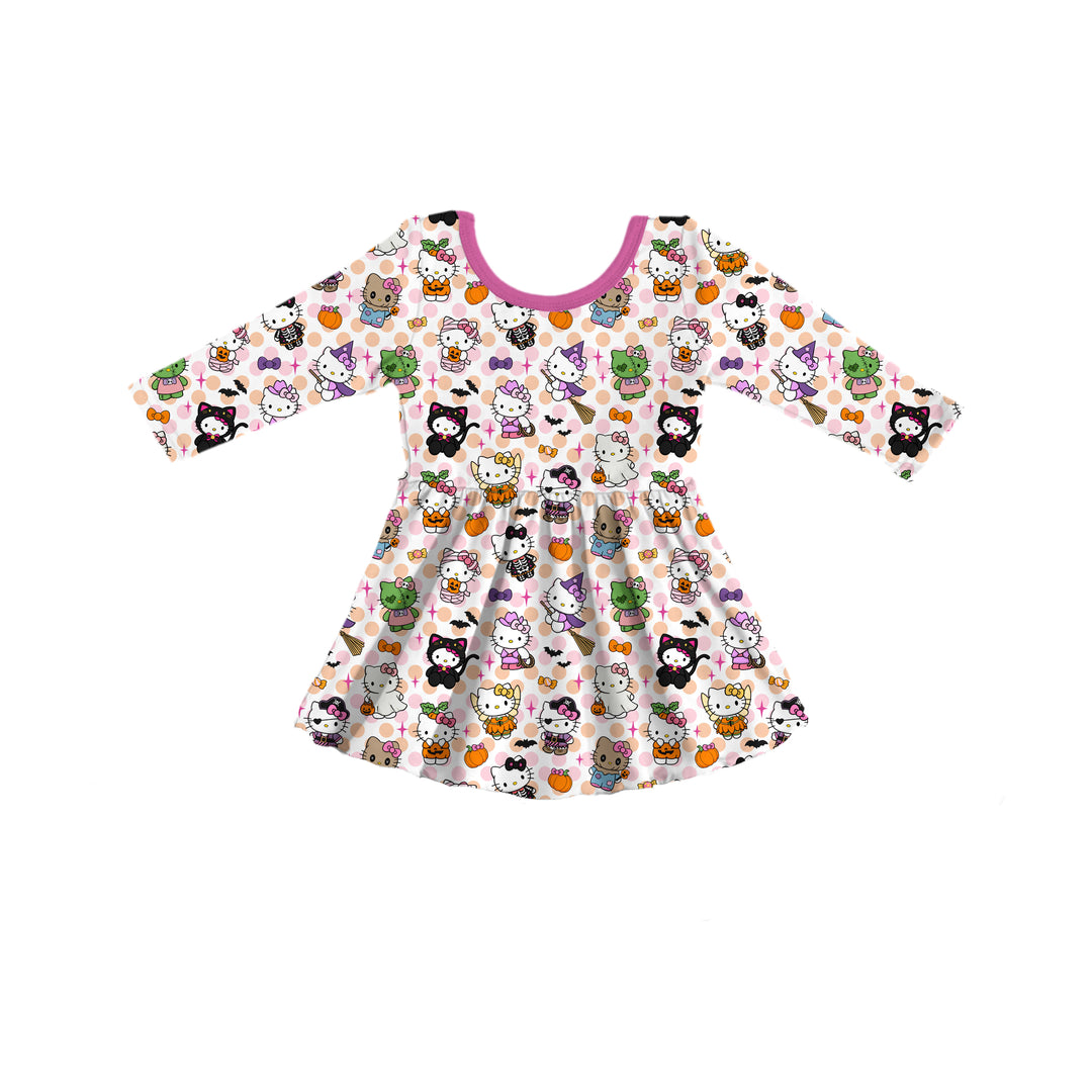 Bamboo HELLO SPOOKY LONG SLEEVE PEPLUM TOP