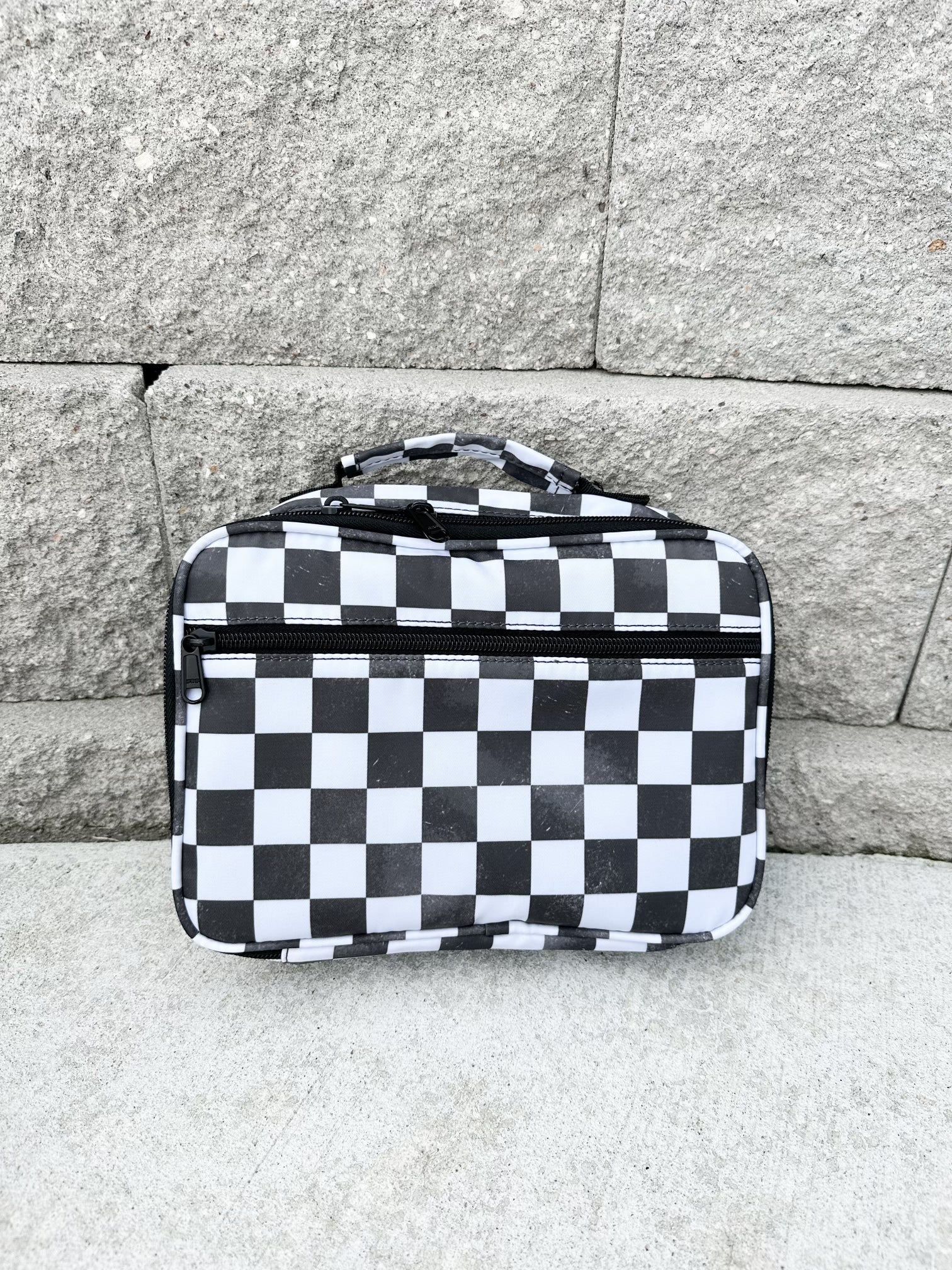 Distressed Checkered LunchBox