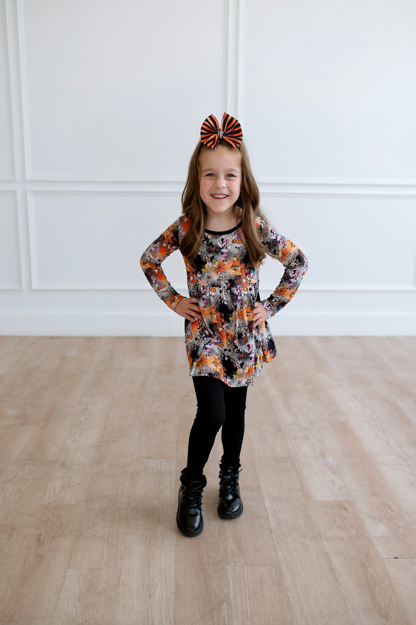 Bamboo SENSATIONAL SPOOK Long Sleeve Peplum Top