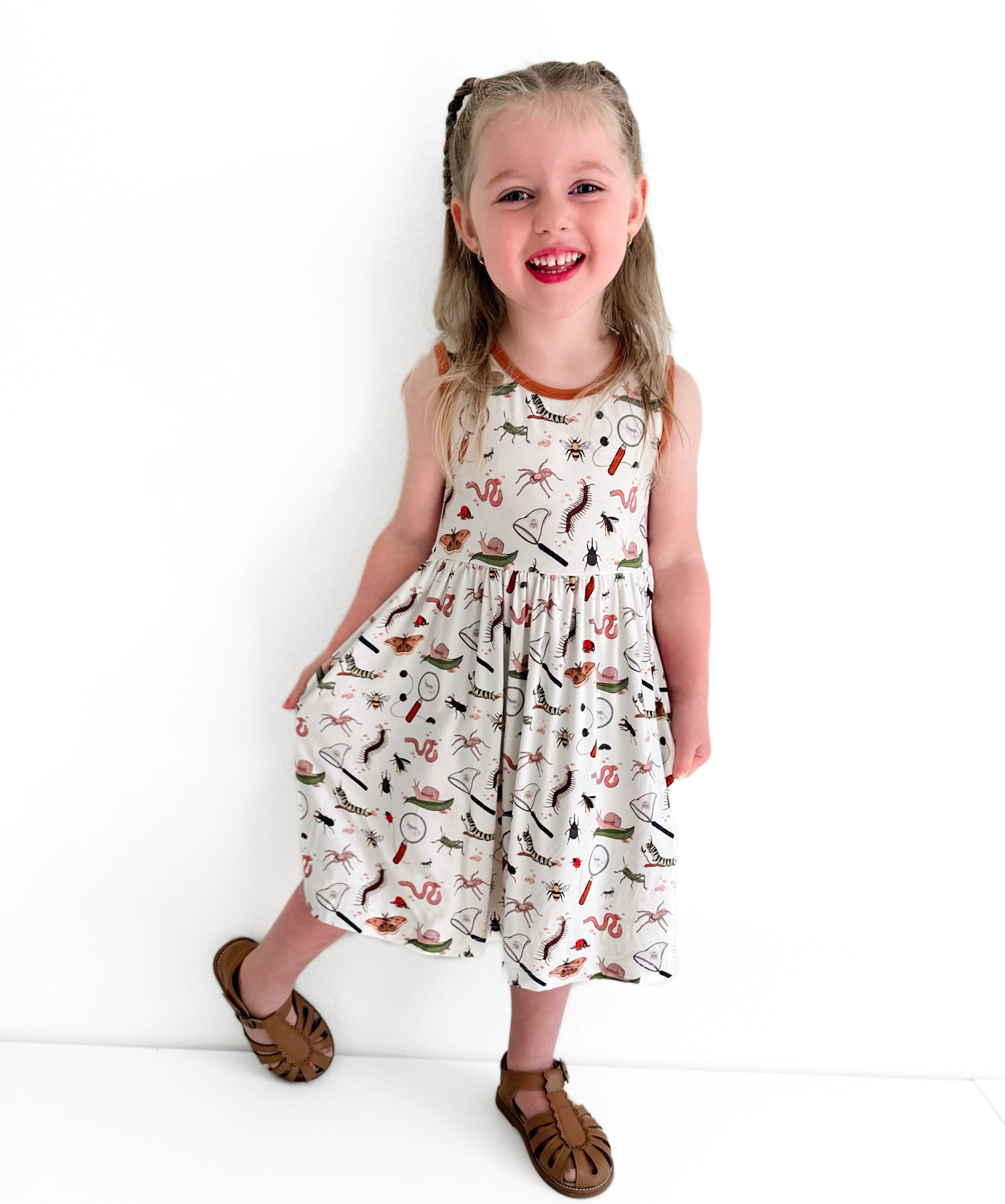 Bamboo Bug Hunt 2.0 Tank Top Twirl Dress