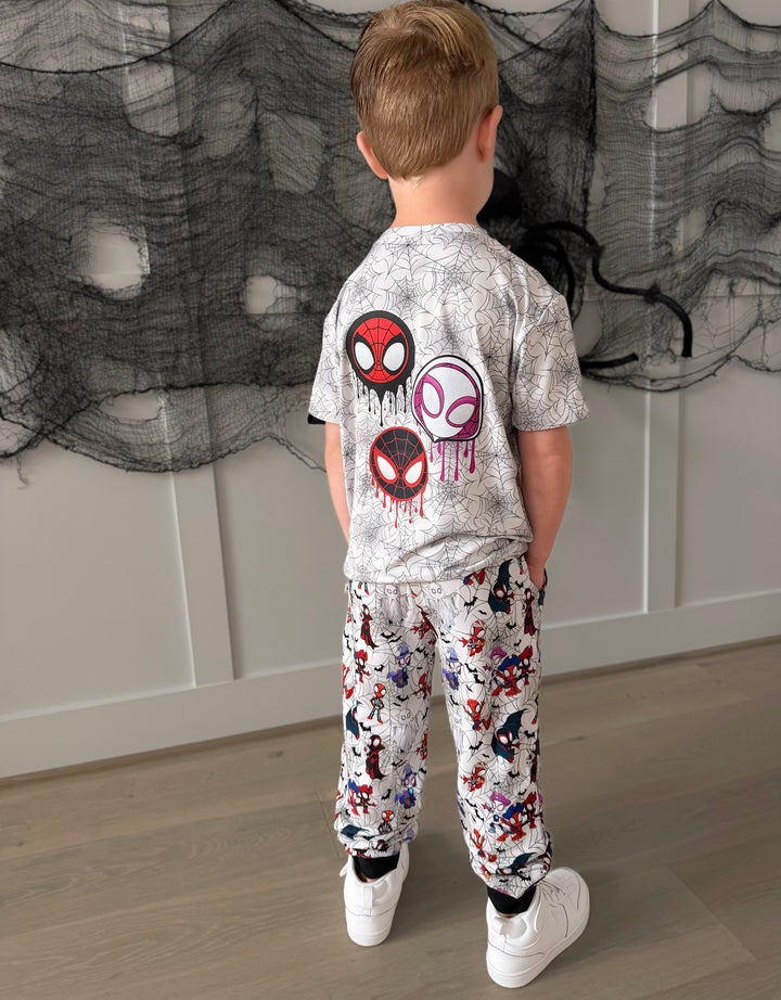 Bamboo SPINNING INTO SPOOKY KIDS GRAPHIC TEE (FRONT &amp; BACK)