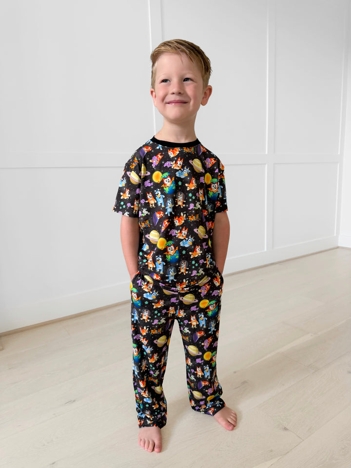 Bamboo SPACETIME SNOOZES KIDS RELAXED PANT Set