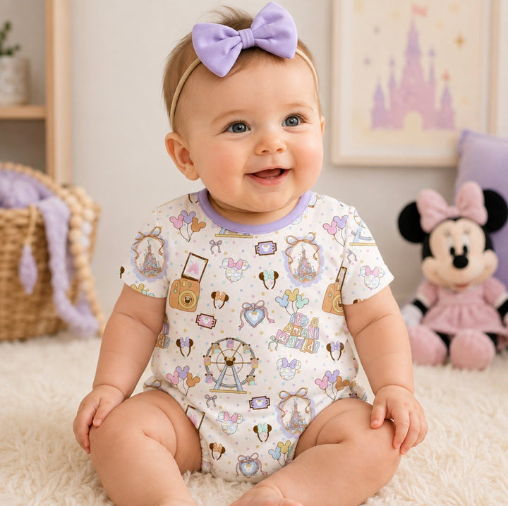 Bamboo DREAMY PARK DAYS RELAXED ROMPER (BUBBLE)
