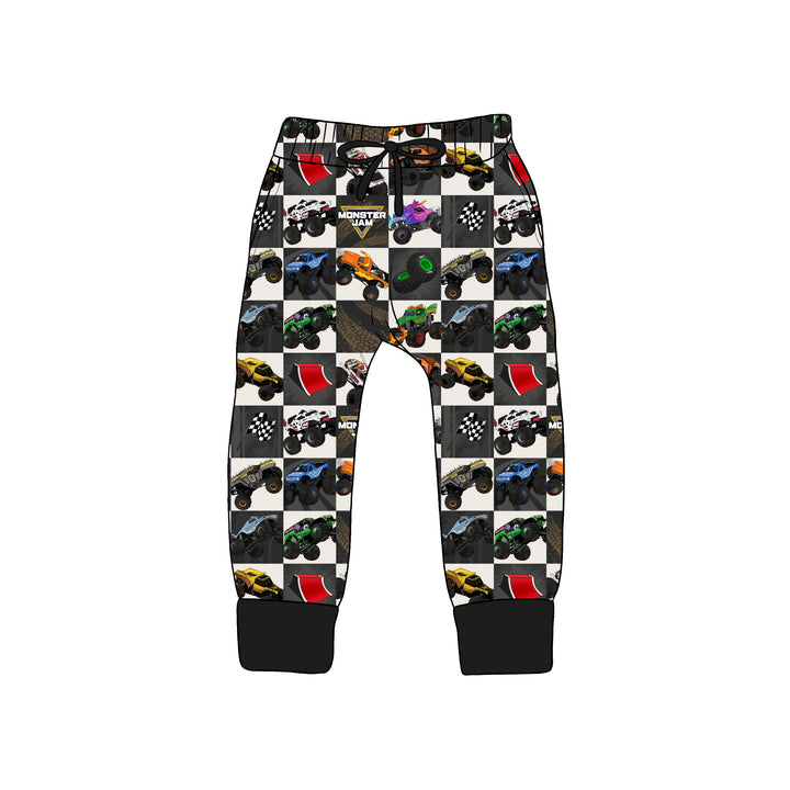 BAMBOO COTTON SPANDEX WHEELIE BIG ENERGY KIDS JOGGERS (NO FLEECE)