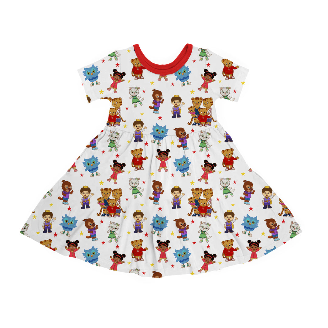 Bamboo LAND OF MAKE BELIEVE SHORT SLEEVE POCKET Twirl Dress