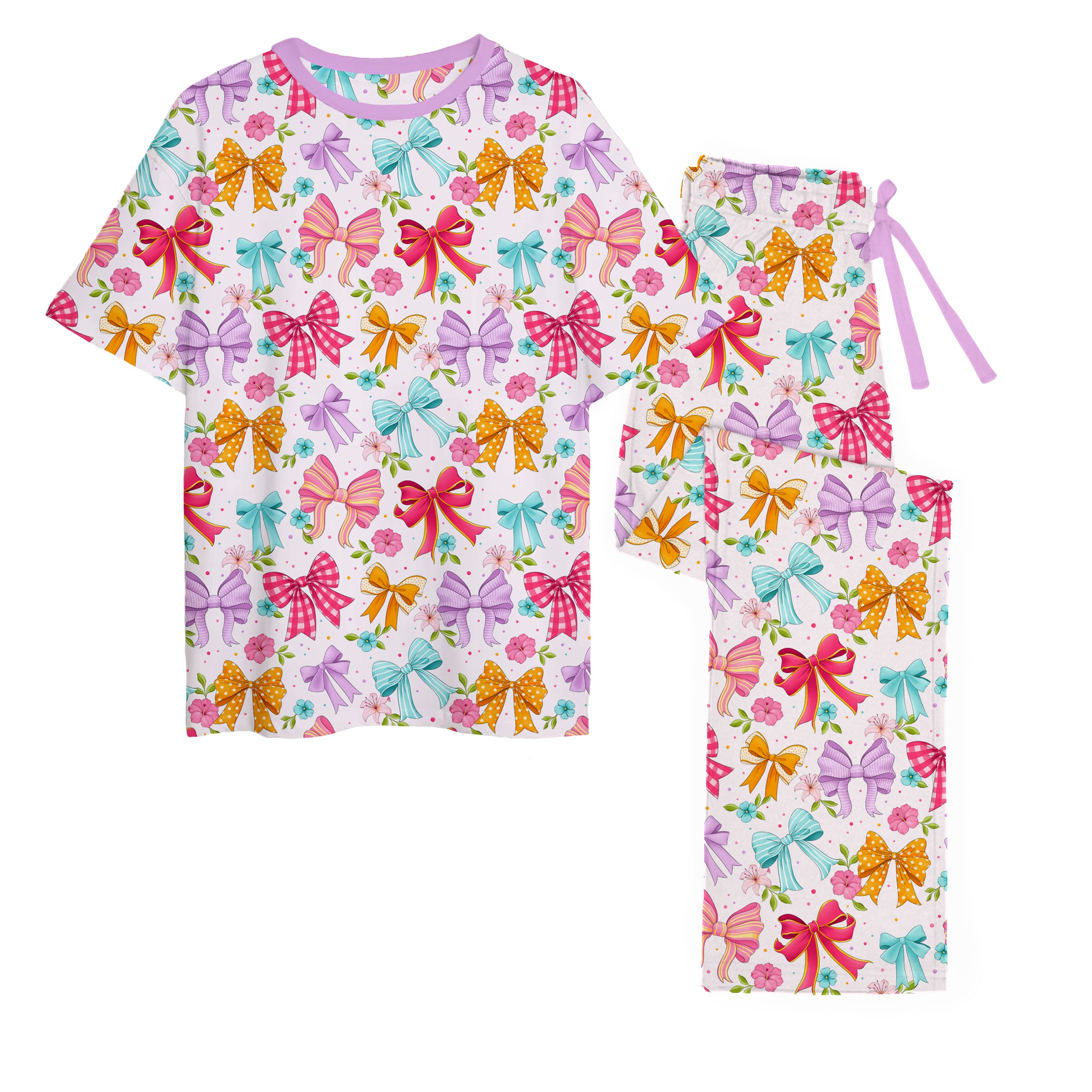 Bamboo BLOOMS & BOWS ADULT RELAXED PANT SET