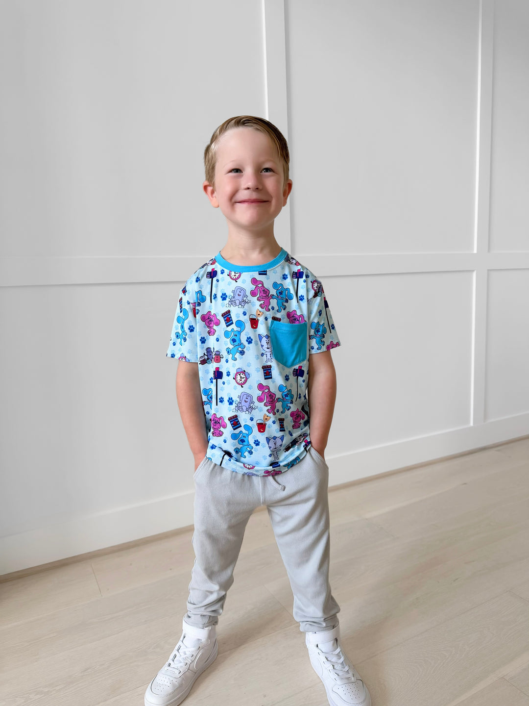 Bamboo CLUE CREW FULL PRINT KIDS POCKET TEE