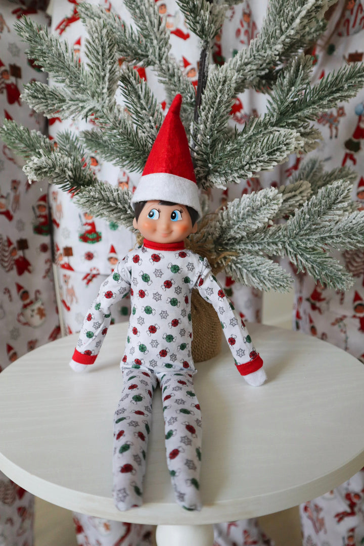 Bamboo MERRY LITTLE MISCHIEF ELF PAJAMAS