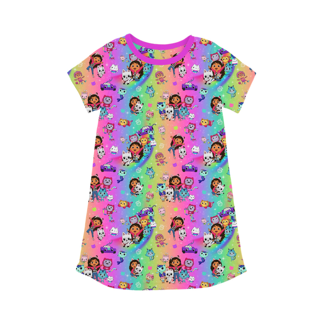 Bamboo DOLLHOUSE WORLD SHORT Sleeve POCKET Gown
