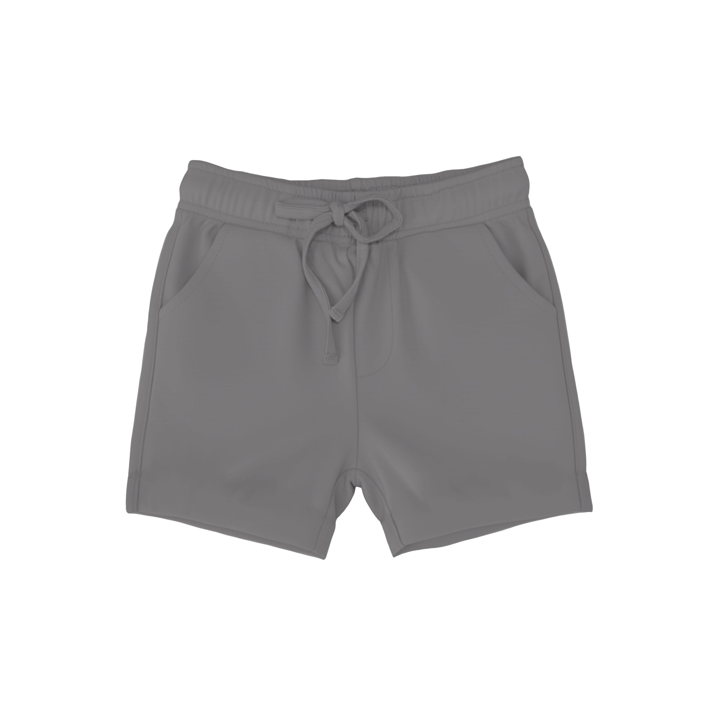 Bamboo COTTON SPANDEX SOLID GREY Relaxed Shorts