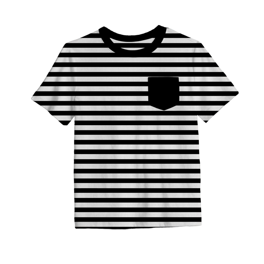 Bamboo RIBBED BOLD &amp; BASIC KIDS POCKET TEE (TEE ONLY)
