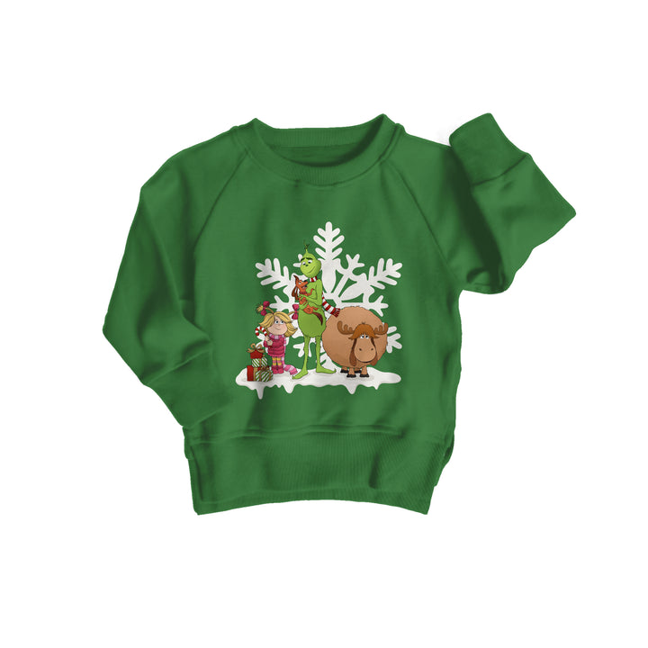 Bamboo COTTON SPANDEX MERRY WHOVILLE kids GRAPHIC crewneck (FLEECE LINED)