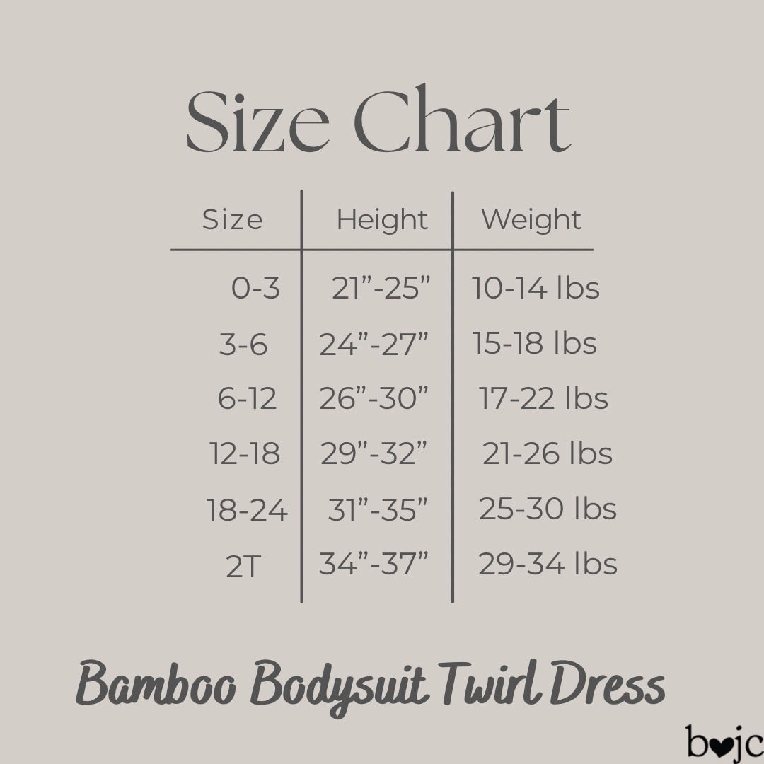 Bamboo Camp BOJC Short Sleeve Bodysuit Twirl Dress
