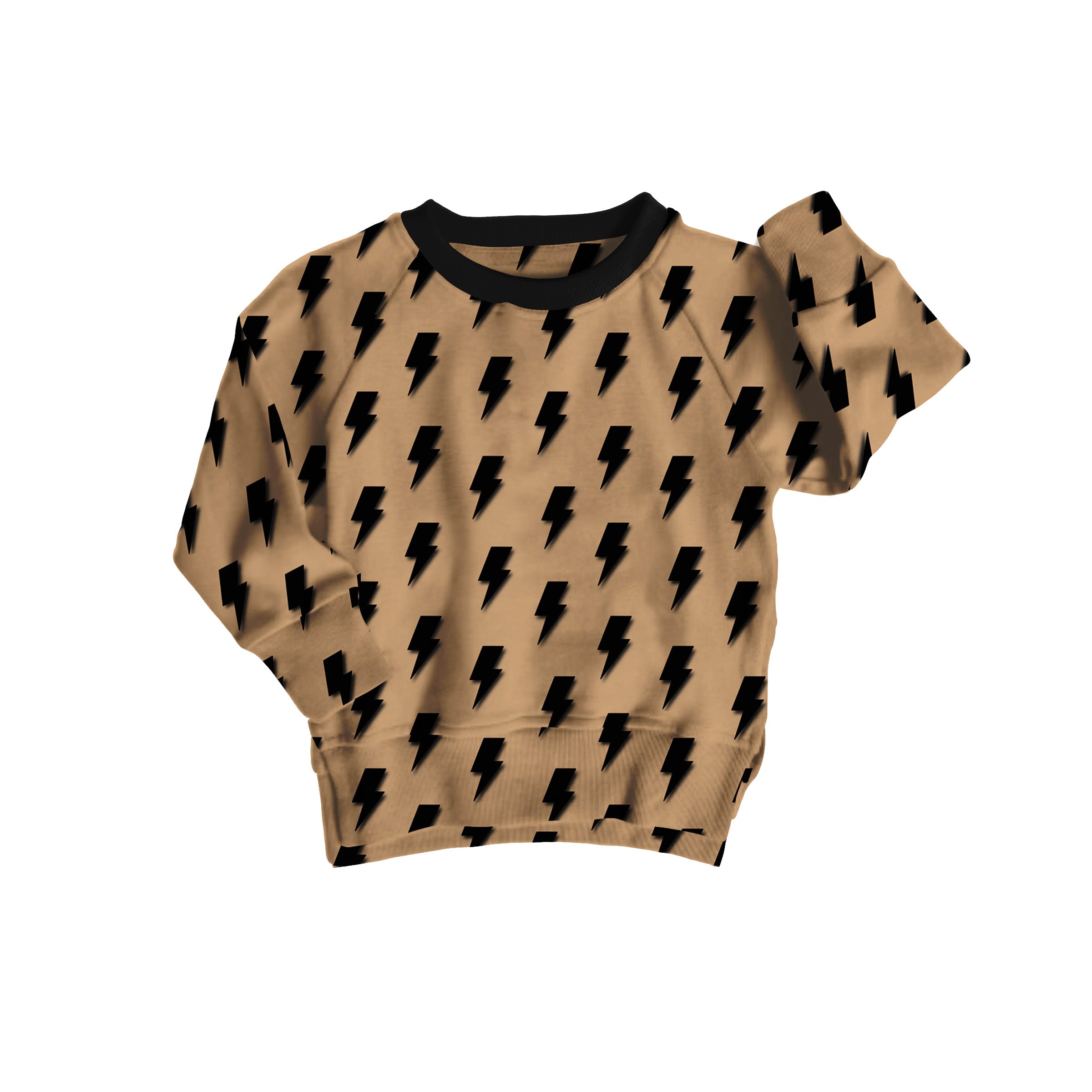 Bamboo 3D Onyx Bolts kids crewneck