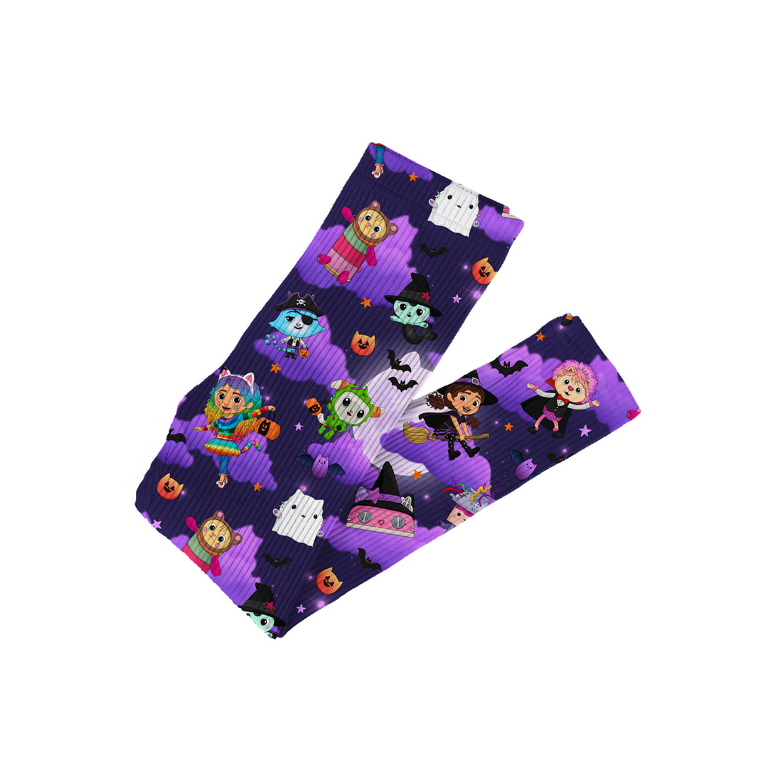Bamboo HAPPY CAT-O-WEEN RIBBED LEGGINGS