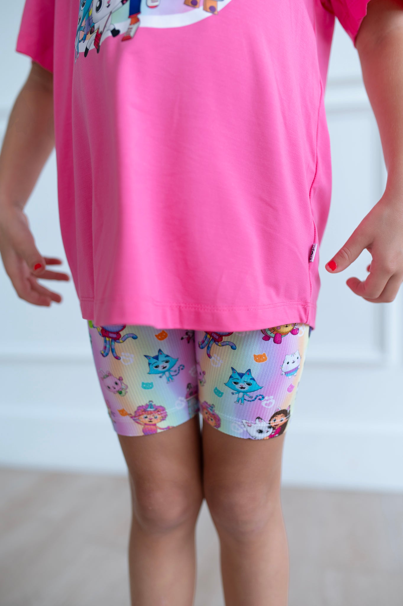 Bamboo CAT-TASTIC RIBBED BIKER SHORTS