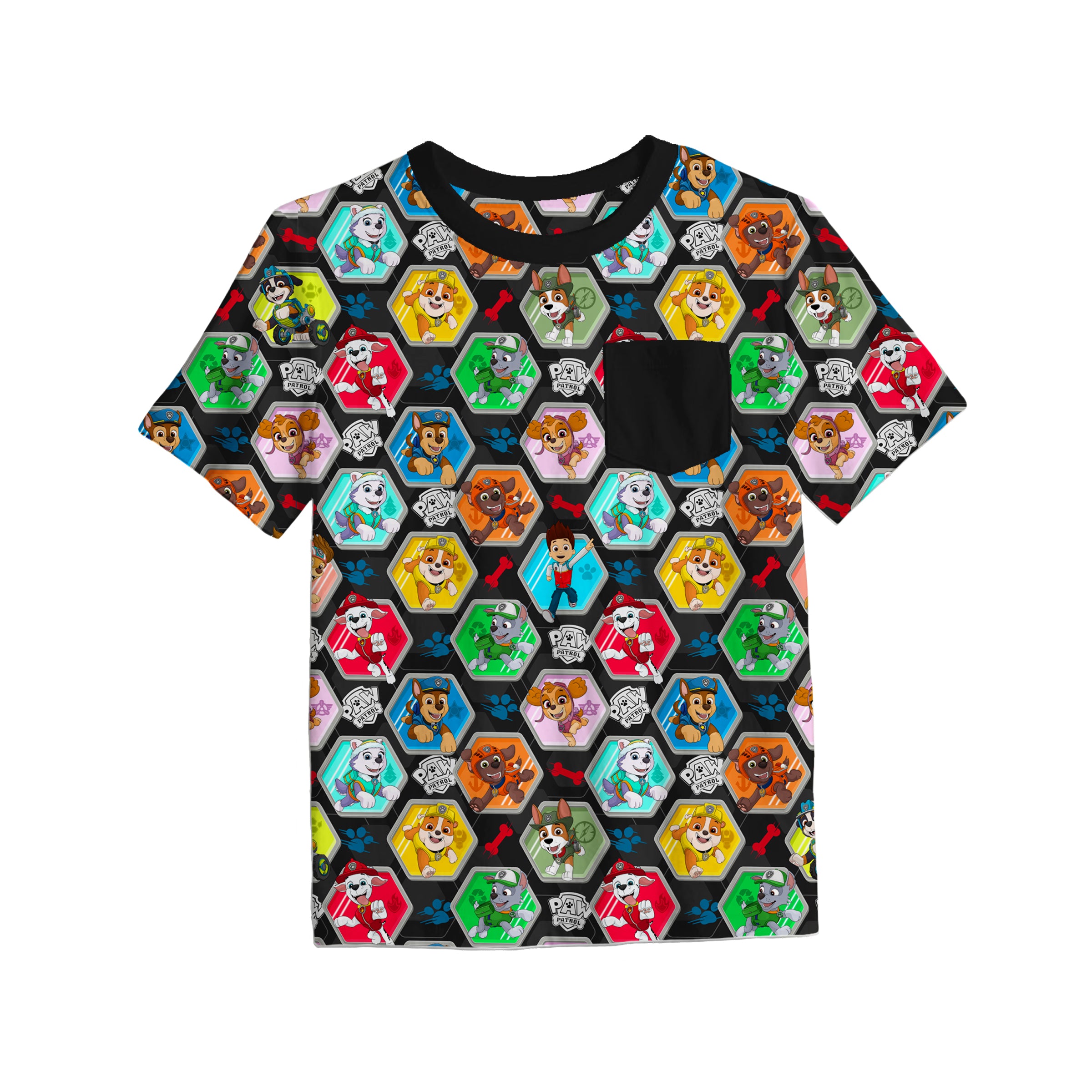 Bamboo PUPS ON PATROL KIDS POCKET TEE