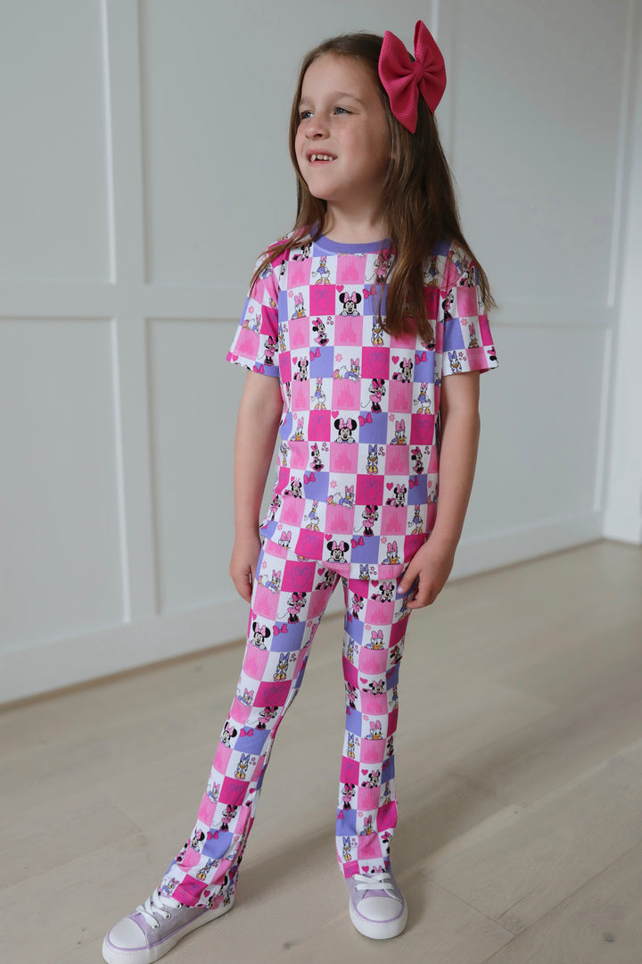 BAMBOO RIBBED SWEET &amp; SASSY TEE/FLARE LEGGING SET (SAME SIZE TOP &amp; BOTTOM)