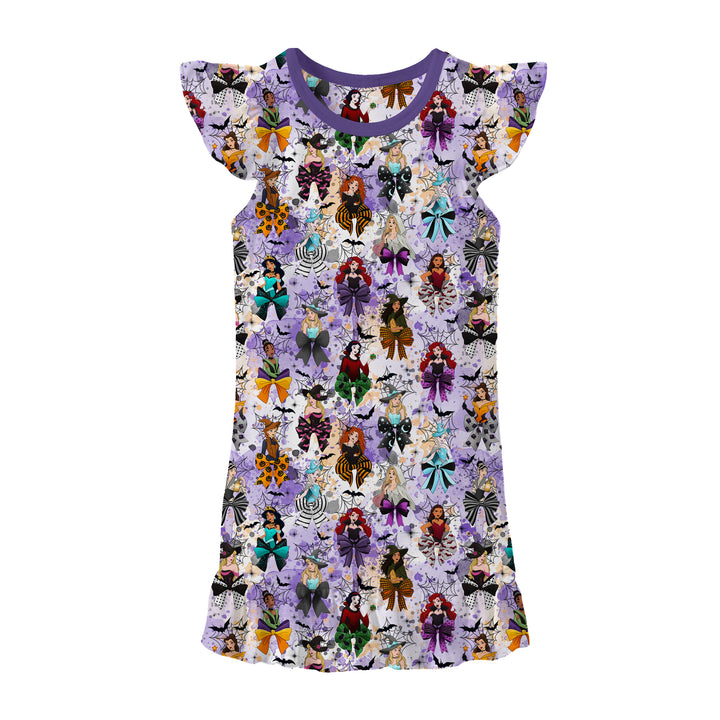 Bamboo ONCE UPON A SPOOK Flutter Sleeve Gown