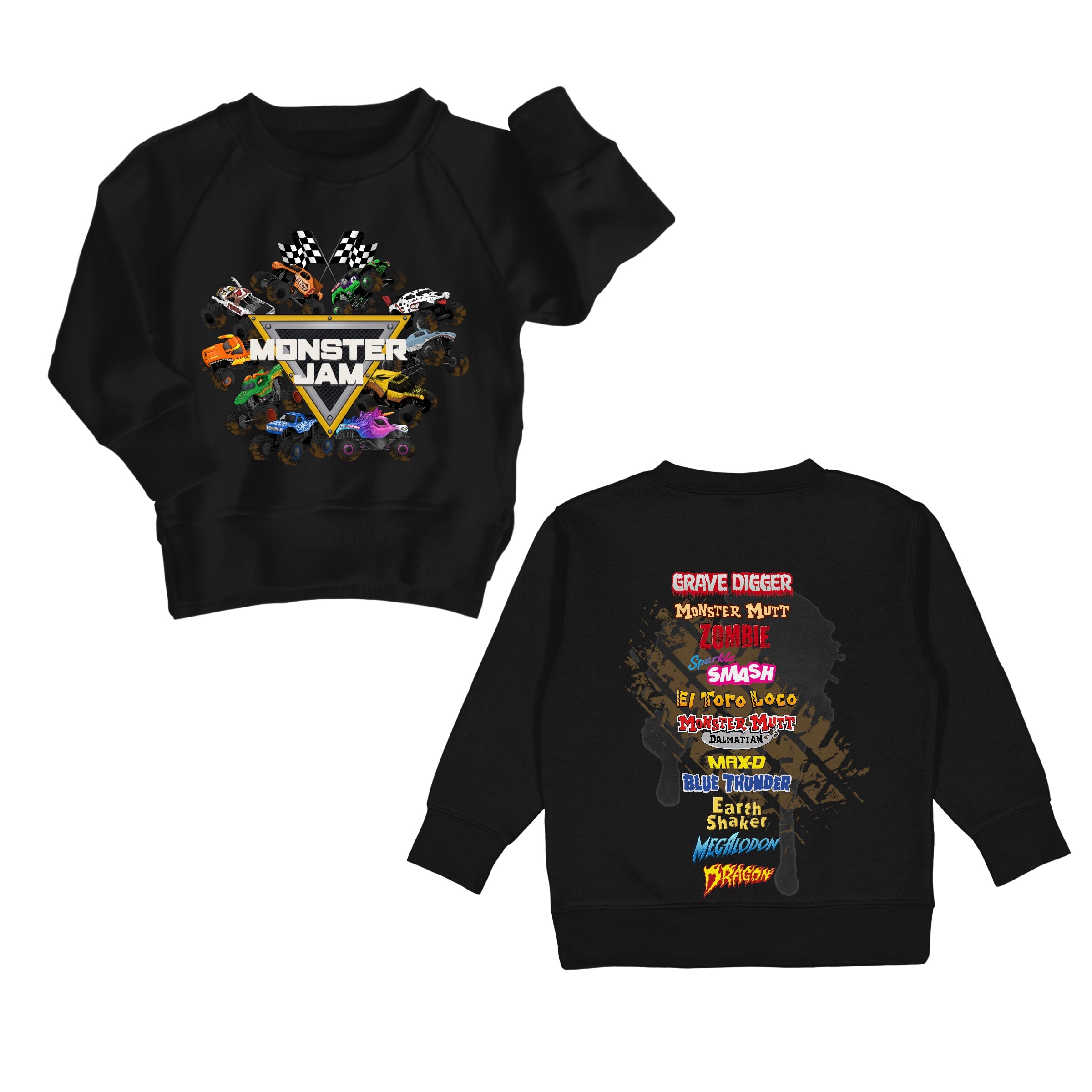 Preorder Bamboo COTTON SPANDEX WHEELIE BIG ENERGY kids GRAPHIC crewneck EST ship date OCTOBER 2026 (FLEECE LINED)