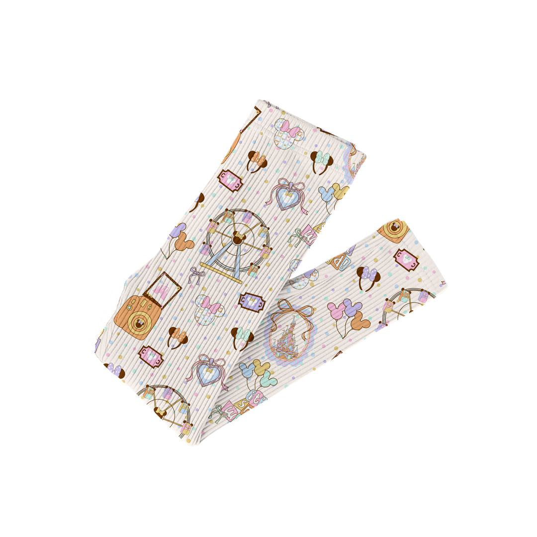 Bamboo RIBBED DREAMY PARK DAYS LEGGINGS