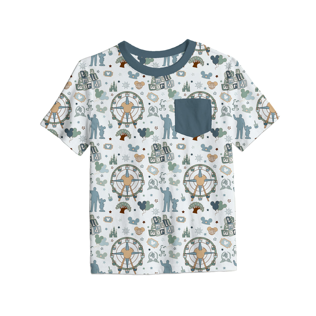 Bamboo MAIN STREET MEMORIES FULL PRINT KIDS POCKET TEE