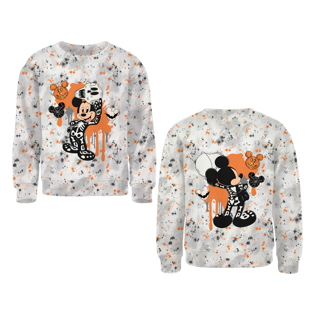 Bamboo COTTON SPANDEX MIDNIGHT ON MAIN ADULT (BOY FRONT &amp; BACK) GRAPHIC crewneck (FLEECE LINED )