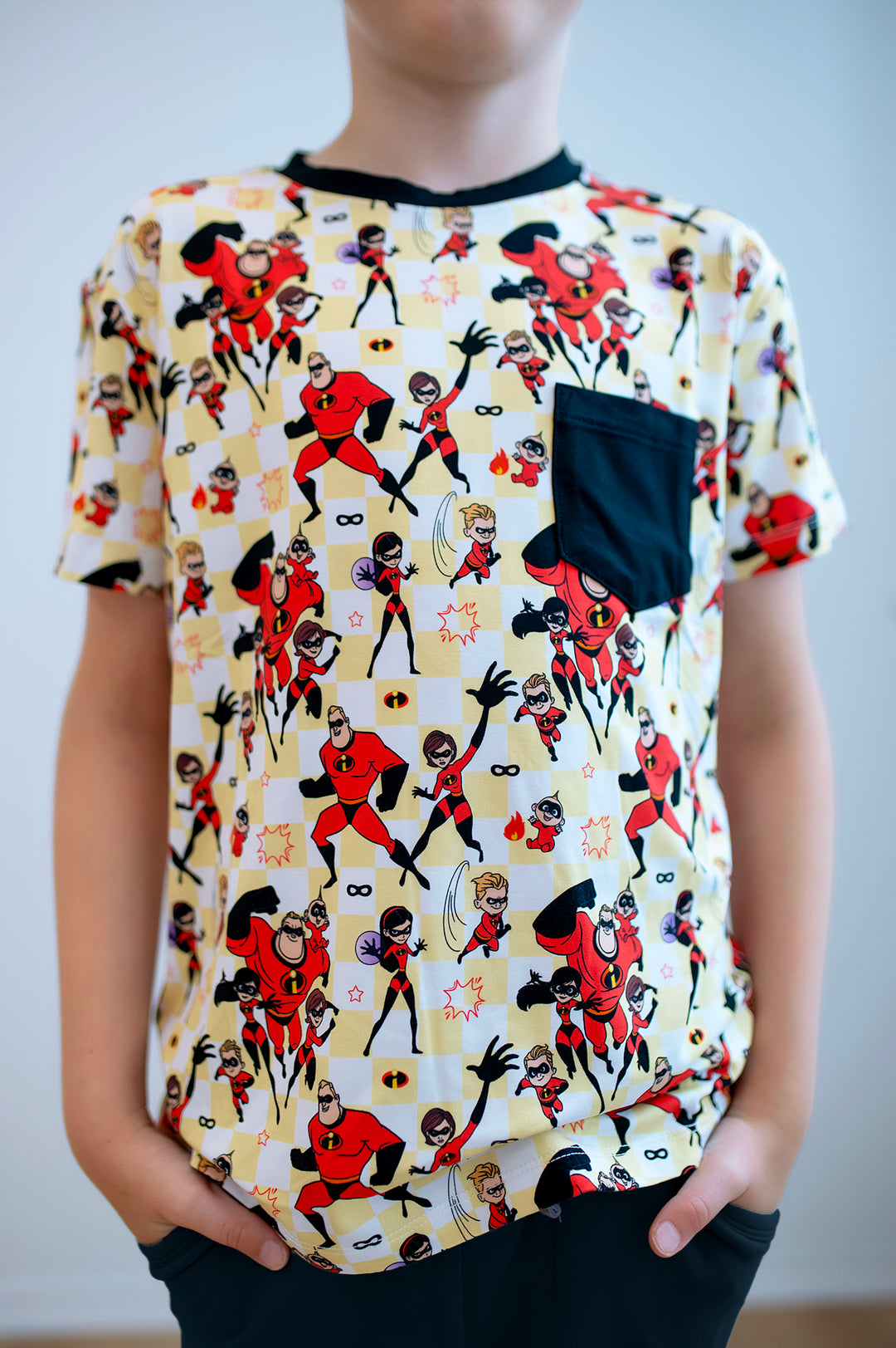 Bamboo HERO HUSTLE FULL PRINT KIDS POCKET TEE
