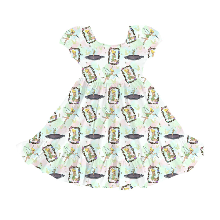 Bamboo NEVERLAND DREAMING SHORT BUBBLE SLEEVE POCKET Twirl Dress